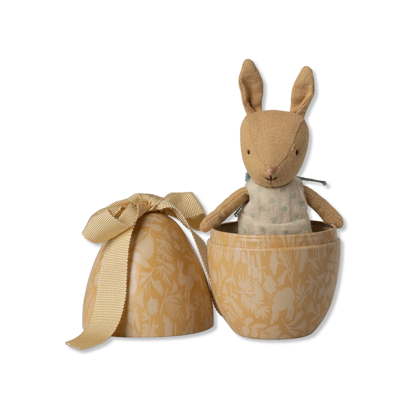 Easter egg with micro rabbit Easter