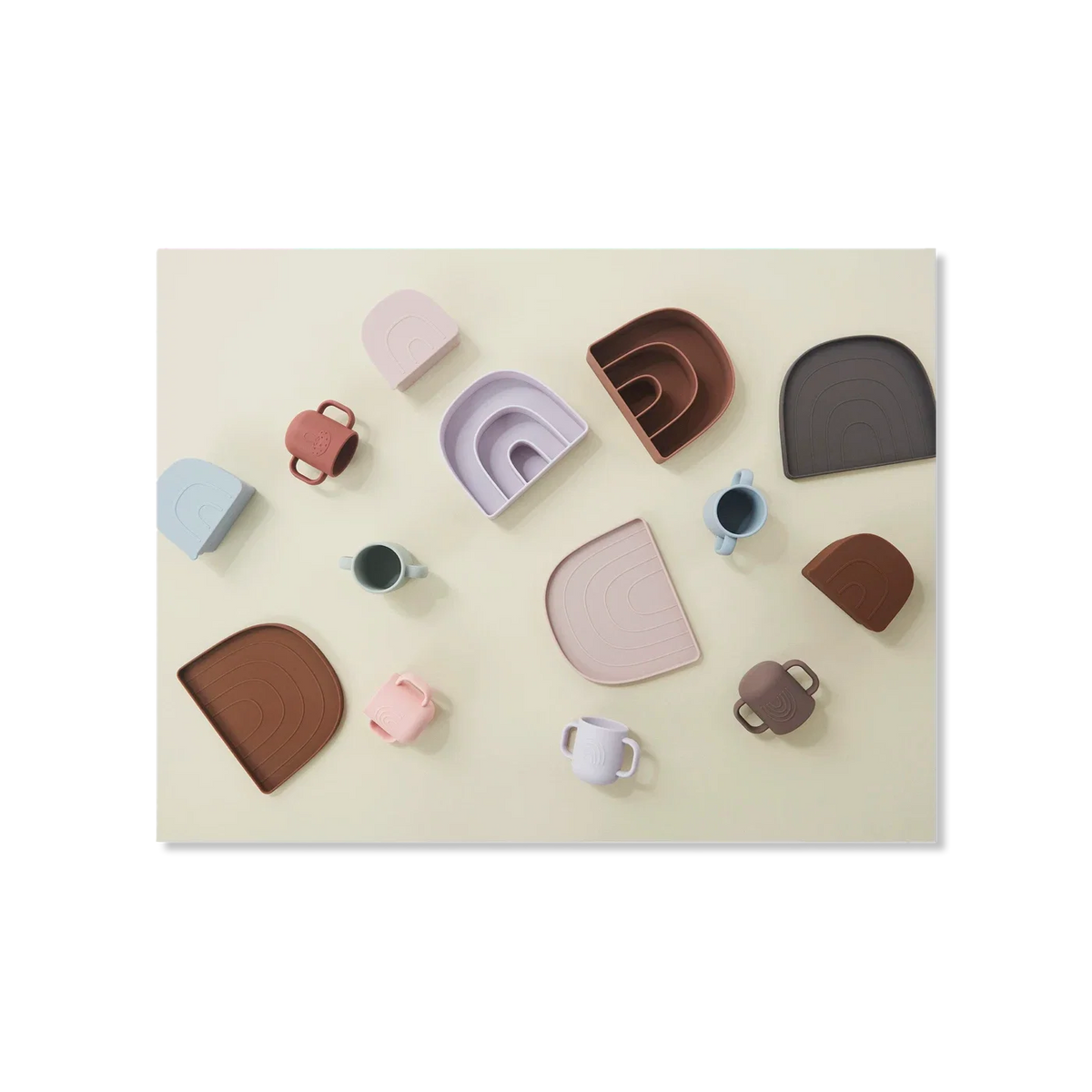 Rainbow kids tableware