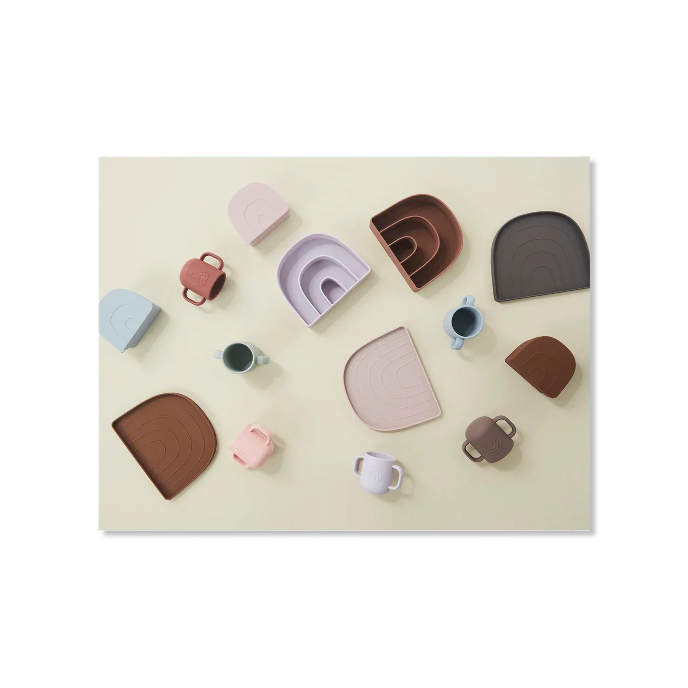 Rainbow kids tableware