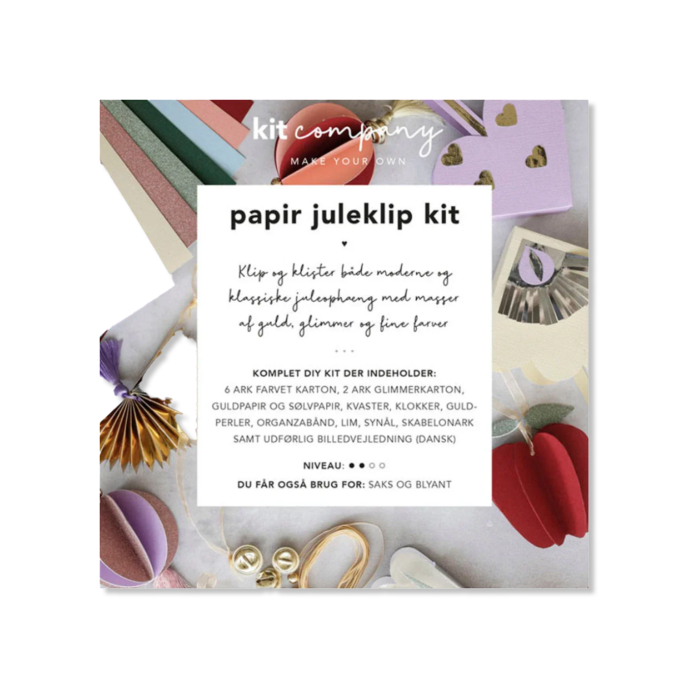 Papir juleklip kit Christmas