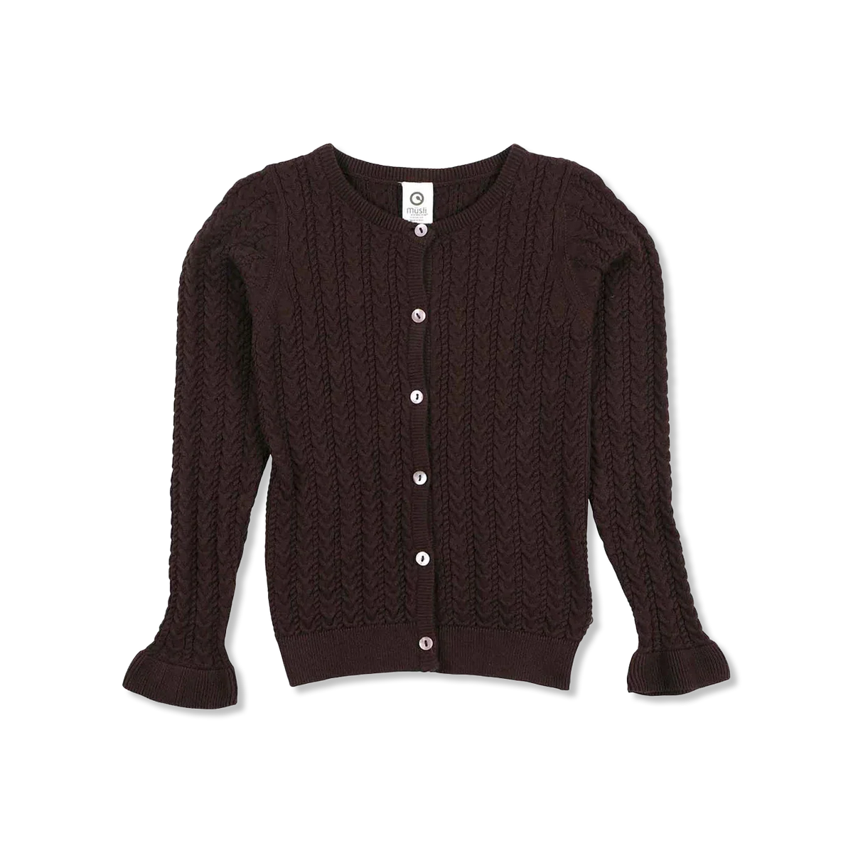 Knit frill cardigan