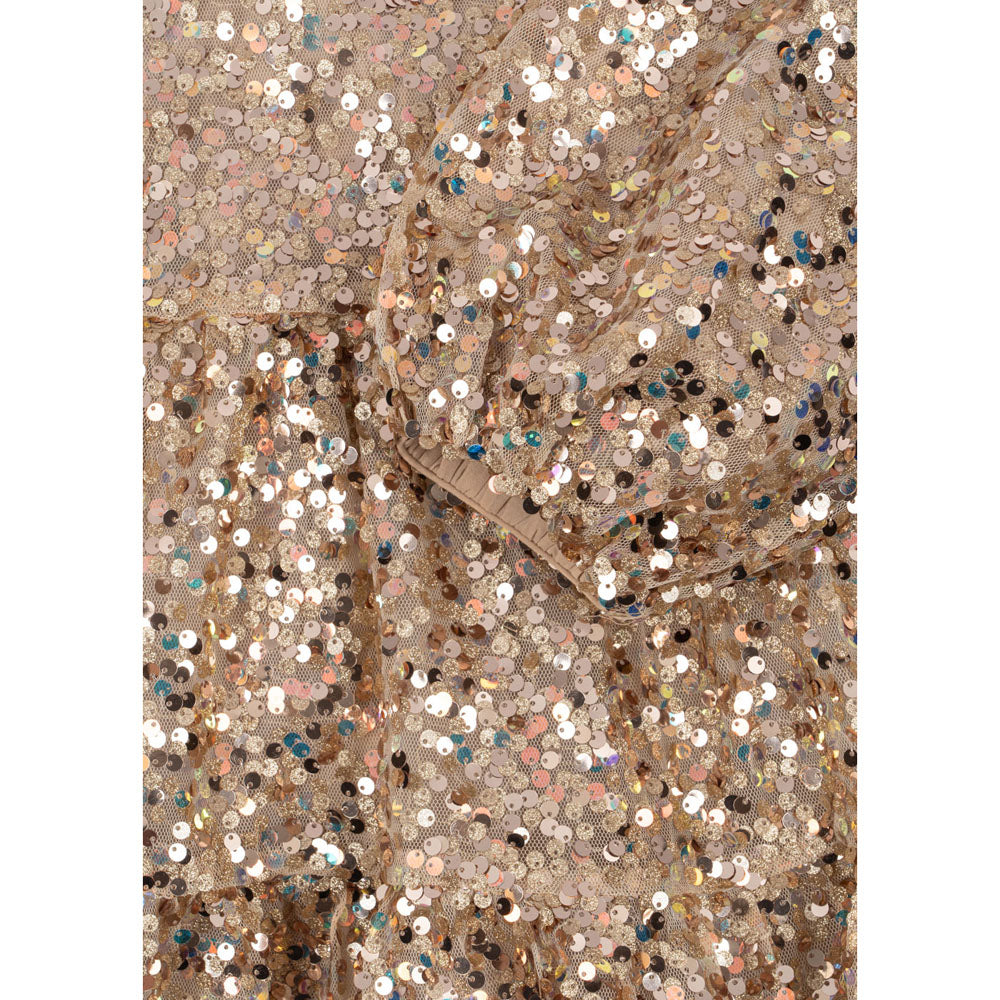 LILA SEQUINS BOW dress