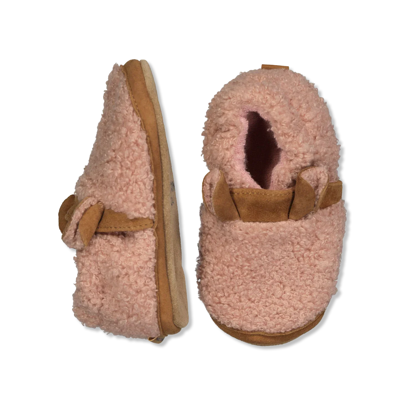 Fuzzy teddy slippers