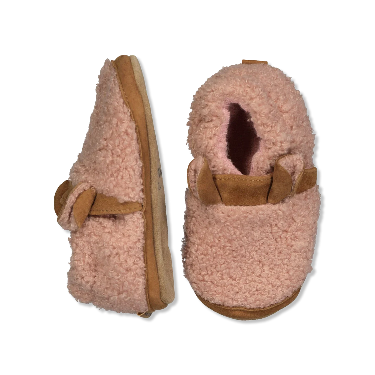 Fuzzy teddy slippers