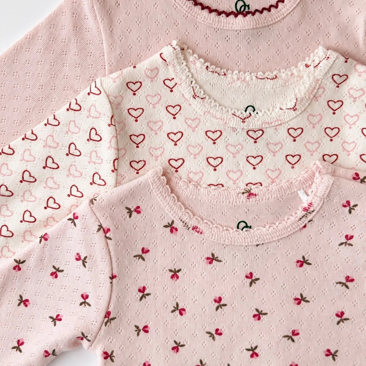 Pointelle blush Bodysuit