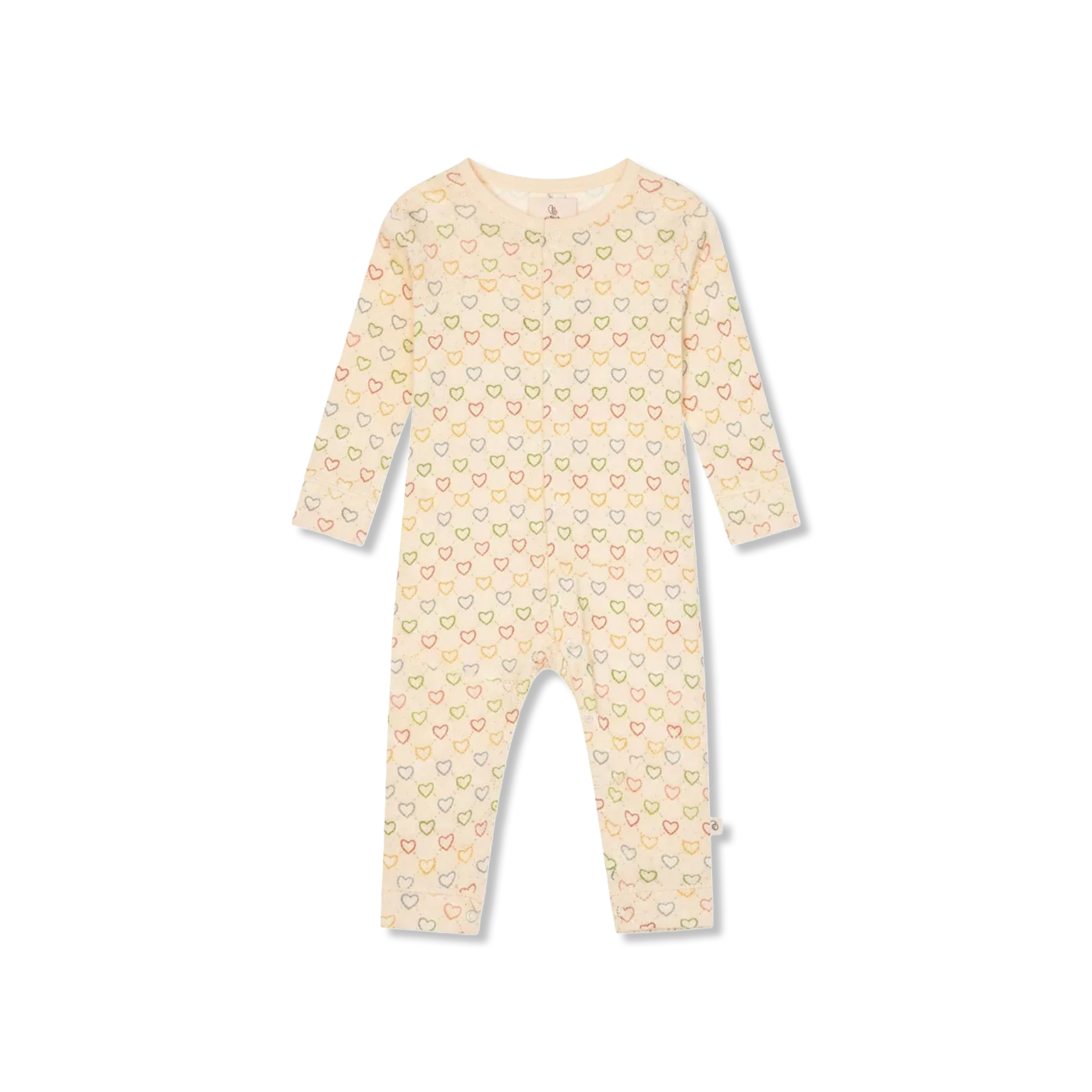 Pointelle hearts One-piece suit