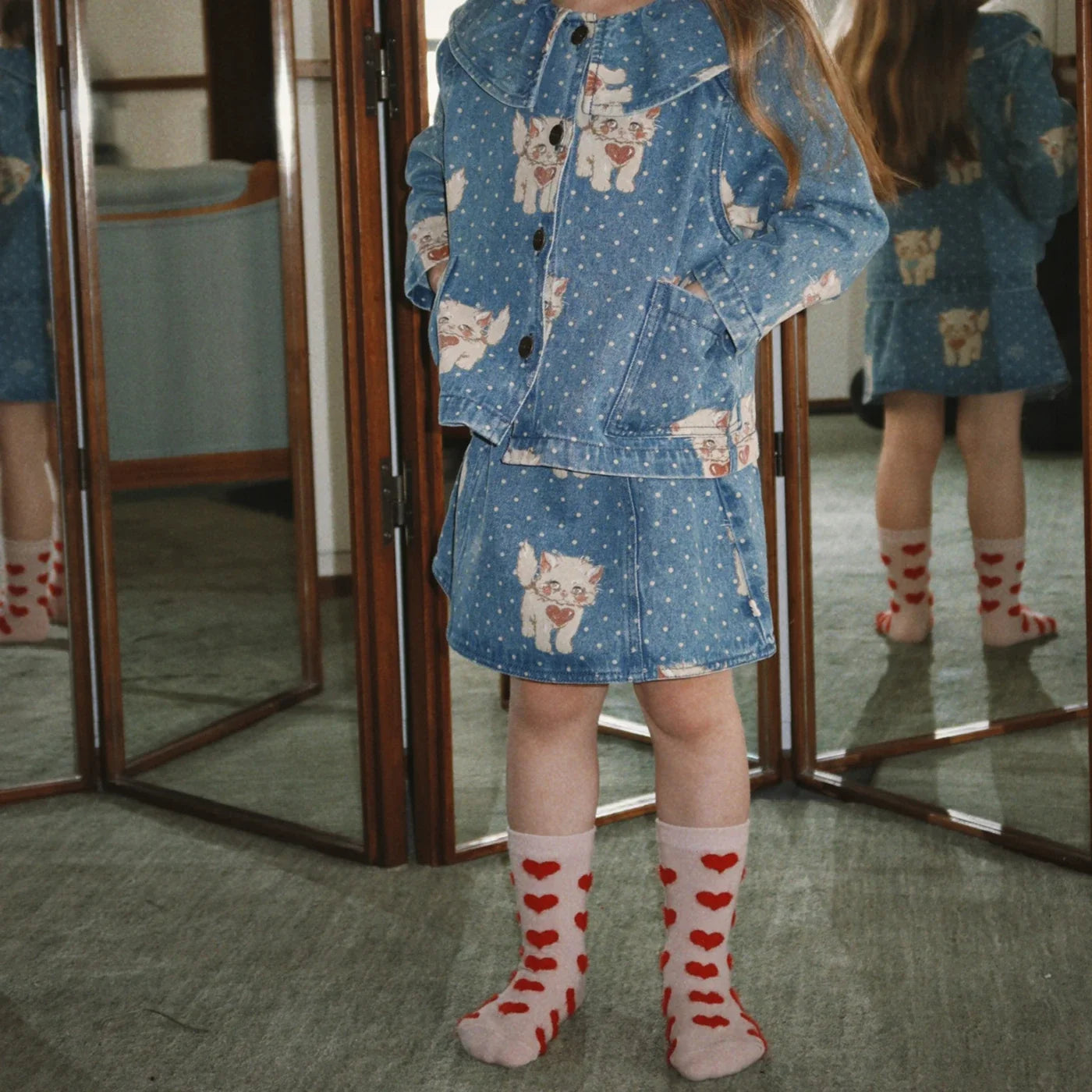 Heart jaquard Socks