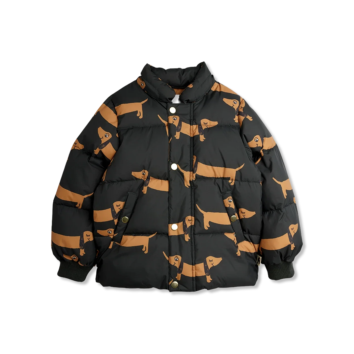 Dog aop hooded puffer Winter jacket