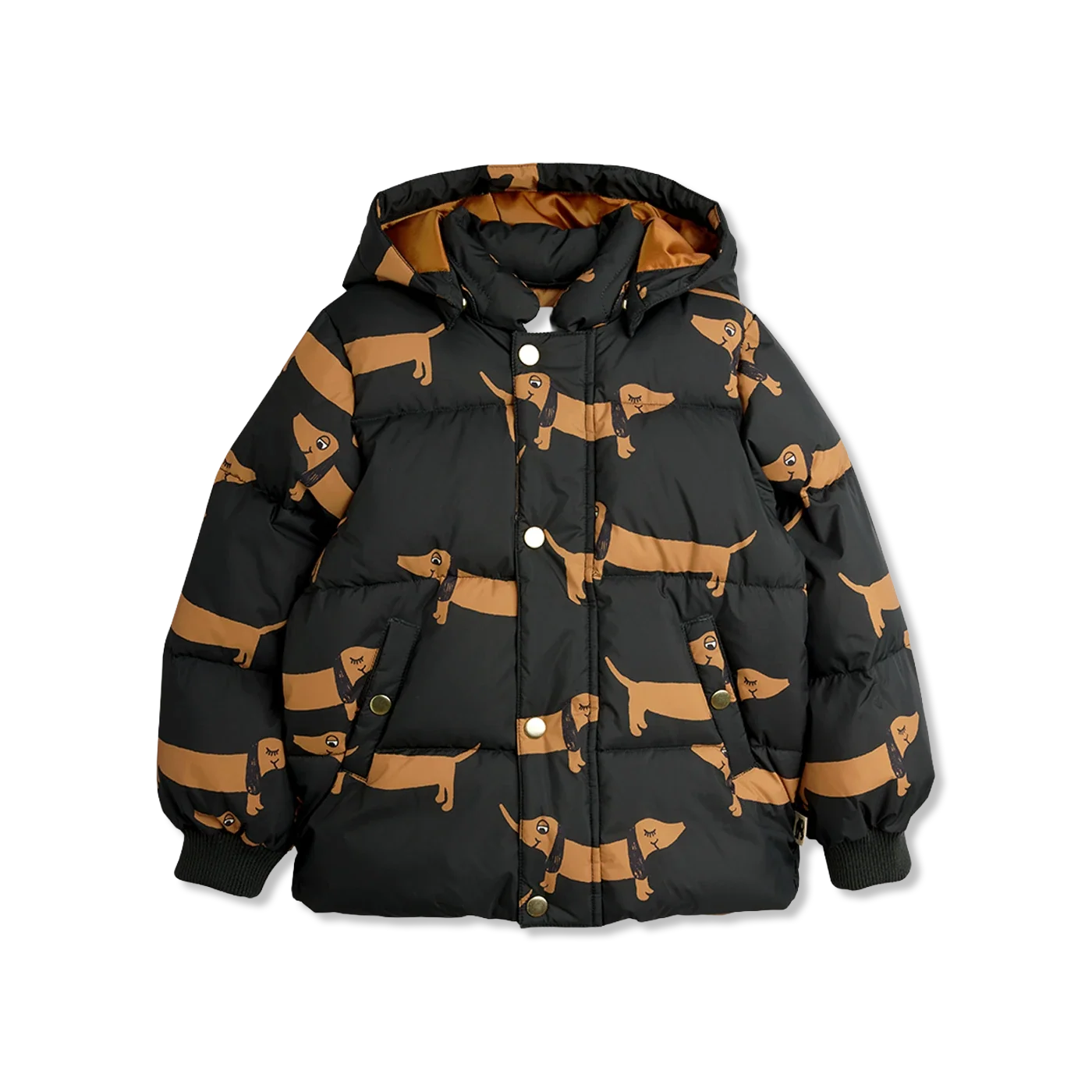Dog aop hooded puffer Winter jacket