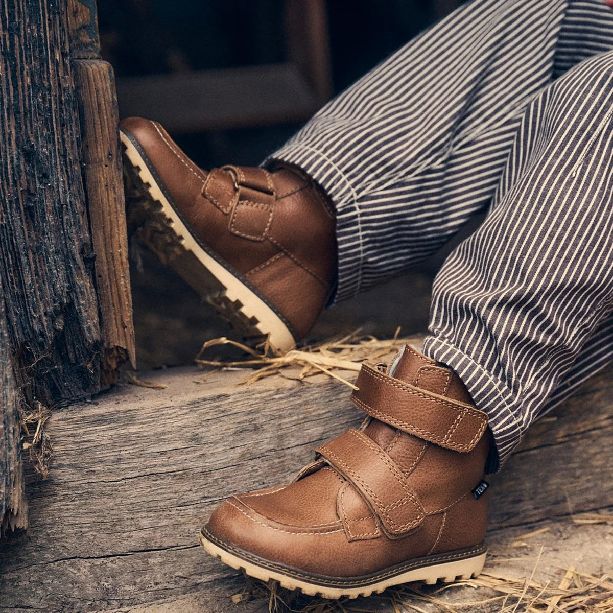 Terry cognac Winter boots