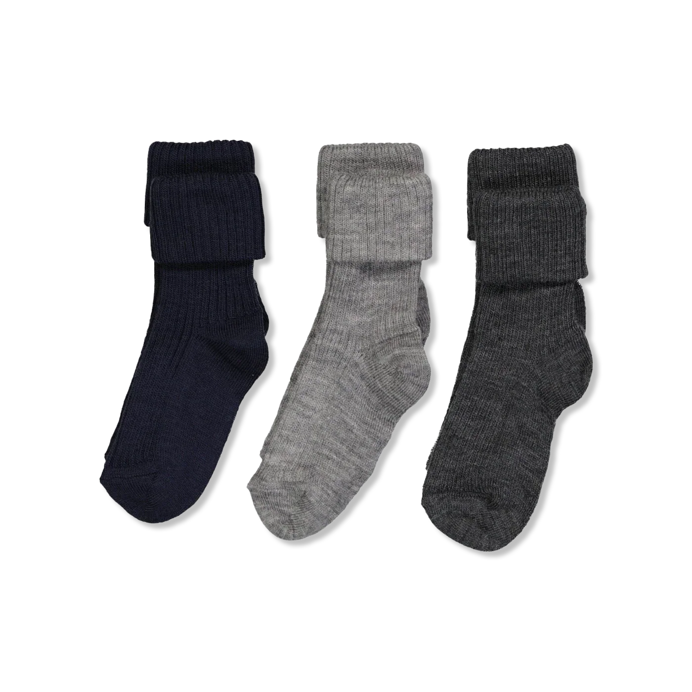 3-pack rib wool socks