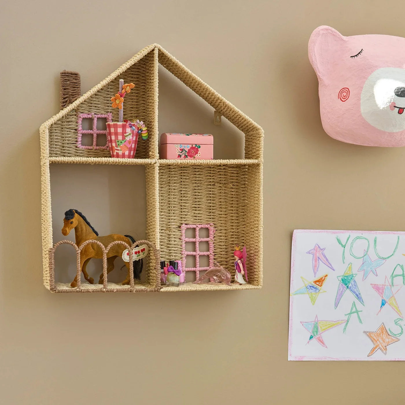 Paper rope Shelves