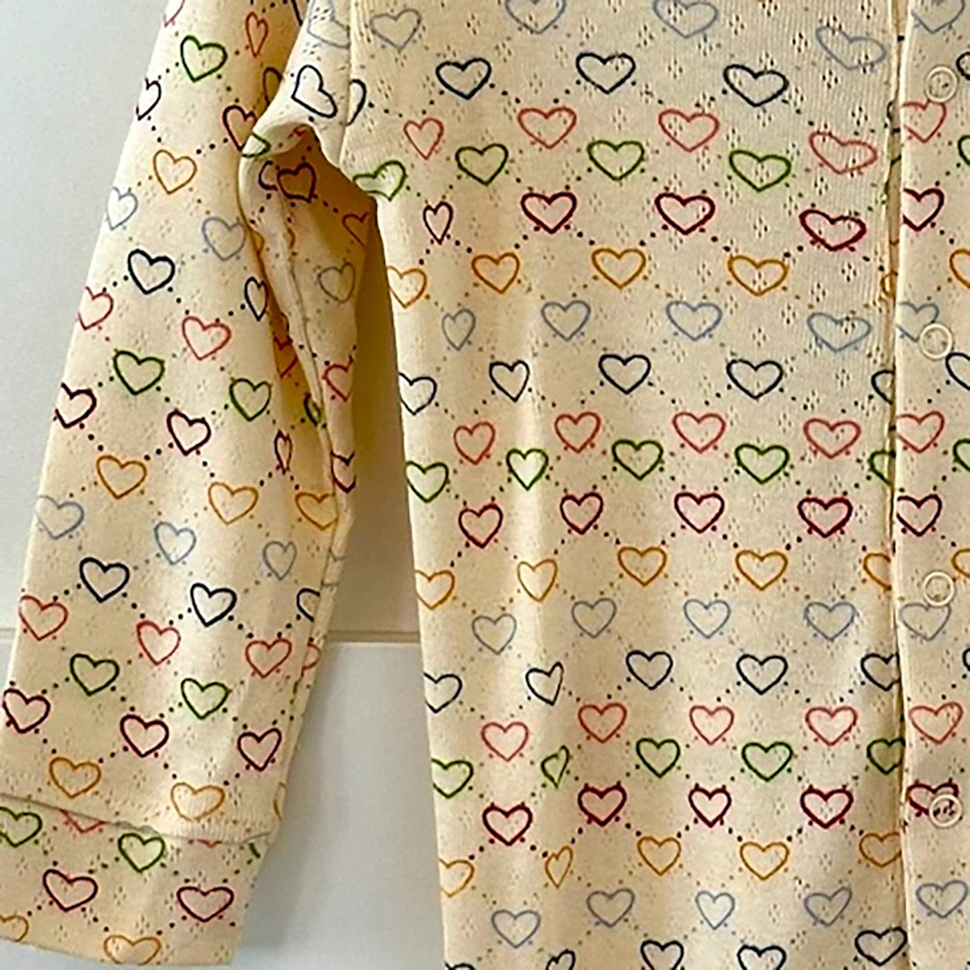 Pointelle hearts One-piece suit