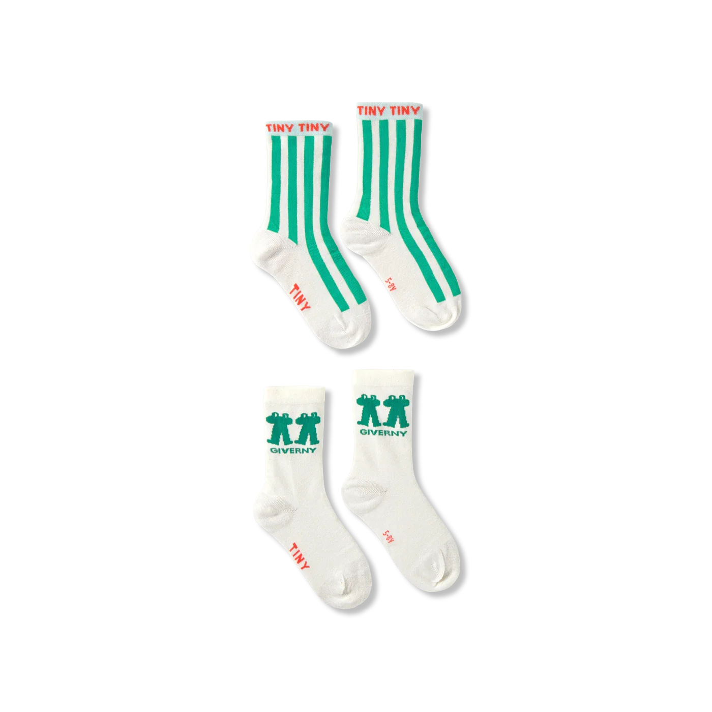 EMERALD STRIPES FROG socks